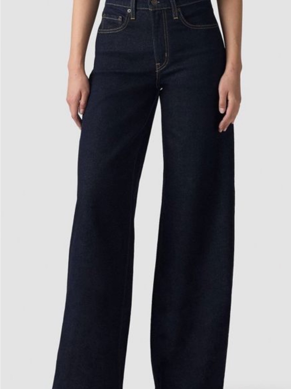 Levi's Dark Indigo Wide-Leg High-Rise Jeans